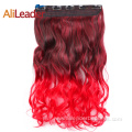 Synthetic Hair Extension Body Wave 5 Clips-in Hairpieces